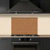 Bruin - Roze - Geometrisch - Patroon keuken achterwand spatscherm klein 900 -sfeer1