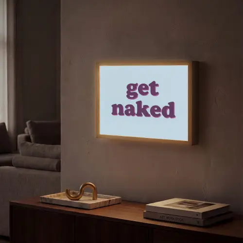 Speels - Boodschap - Blauw Light Box met batterij (Wandlamp) middel -sfeer1