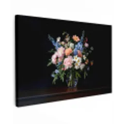 Pastel - Bloemen - Glazen - Vaas canvas 2cm klein -z3d