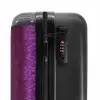 Dieppaars slangenhuid met symmetrische schubstructuur NBS - Handbagage koffer - Volwassenen Unisex middel -slot