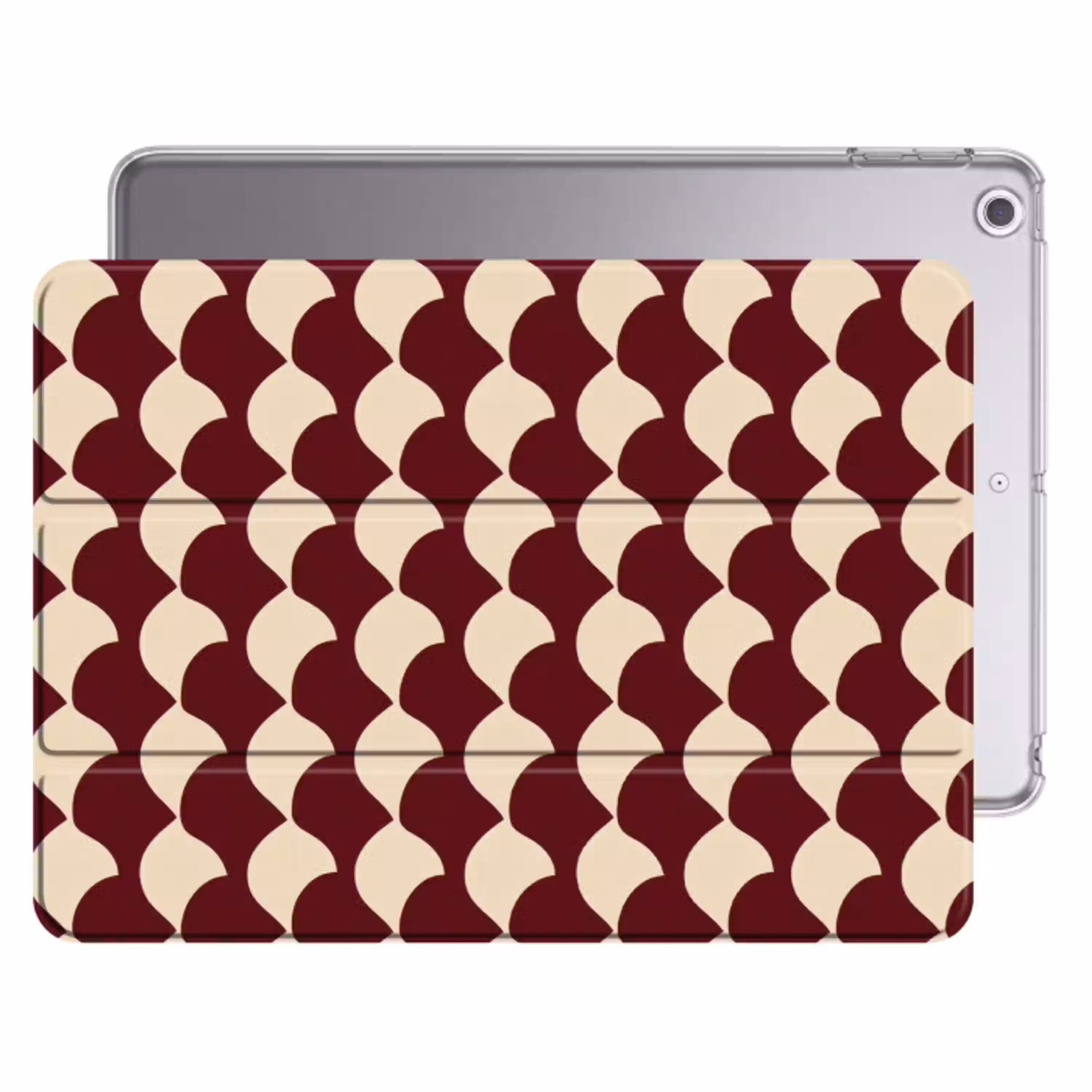 Rood - Tegelpatroon - Crème Apple iPad 2017 middel 1172 -threedimensional_3d_global