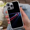 Gaming - Lichtbanen - Golvend - Rood Hoesje iPhone 16 Pro Max met koord klein -sfeer3