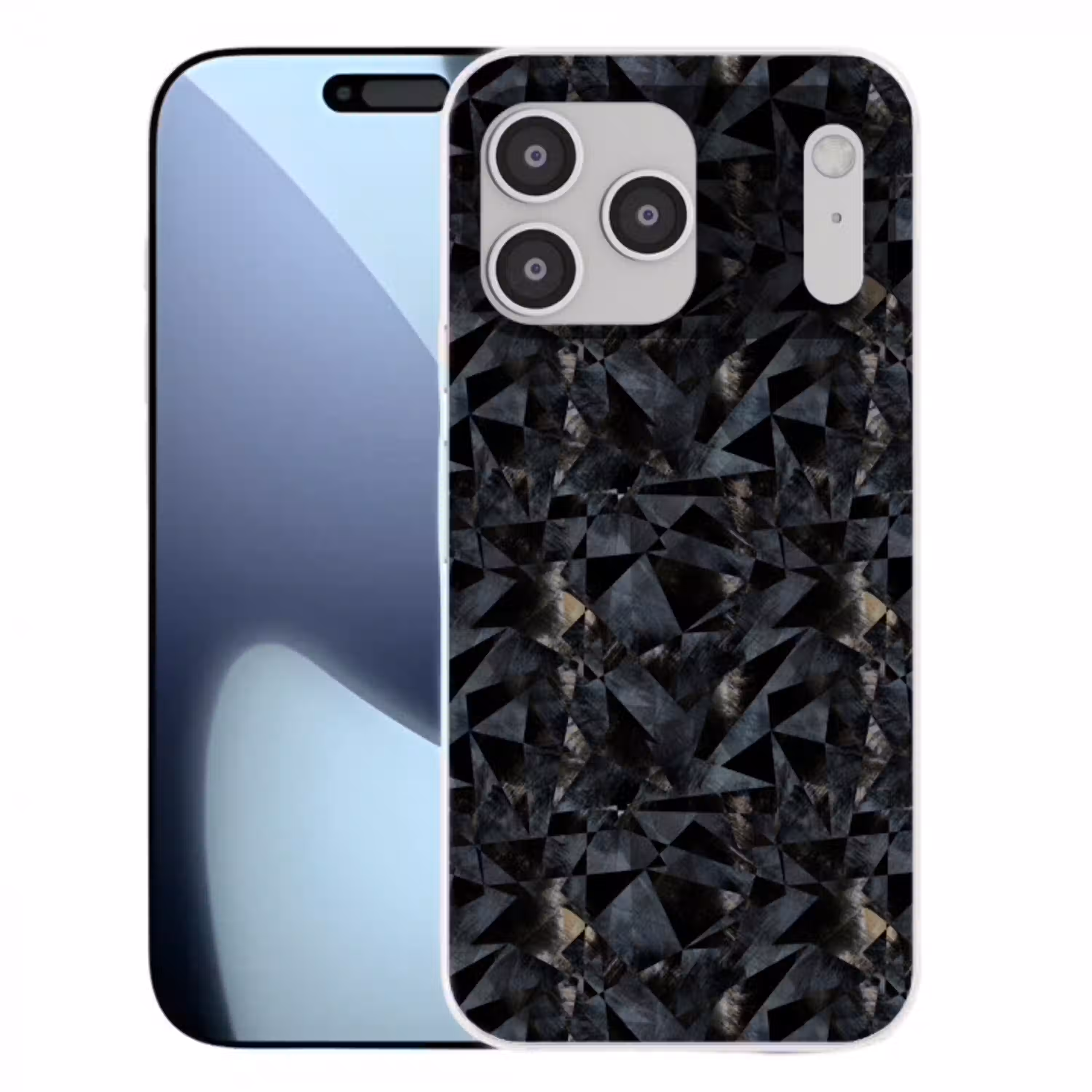 Driehoeken - Abstract - Donker Telefoonhoesje iPhone 17 Pro Max klein 879 -3d