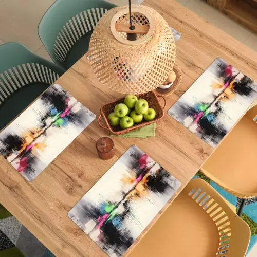 Abstract - Kleurexplosie - Landschap Placemat vinyl groot -zzsfeer5_Kitchenyeah-website