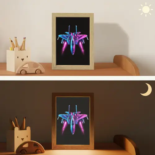 Straaljager - Blauw - Kleuren - Jongens - Zwart Light Box met kabel klein -sfeer3_kind