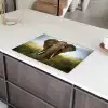 Olifant - Natuur - Gras - Dieren - Landschap Inductie beschermer vinyl 3mm klein -sfeer8
