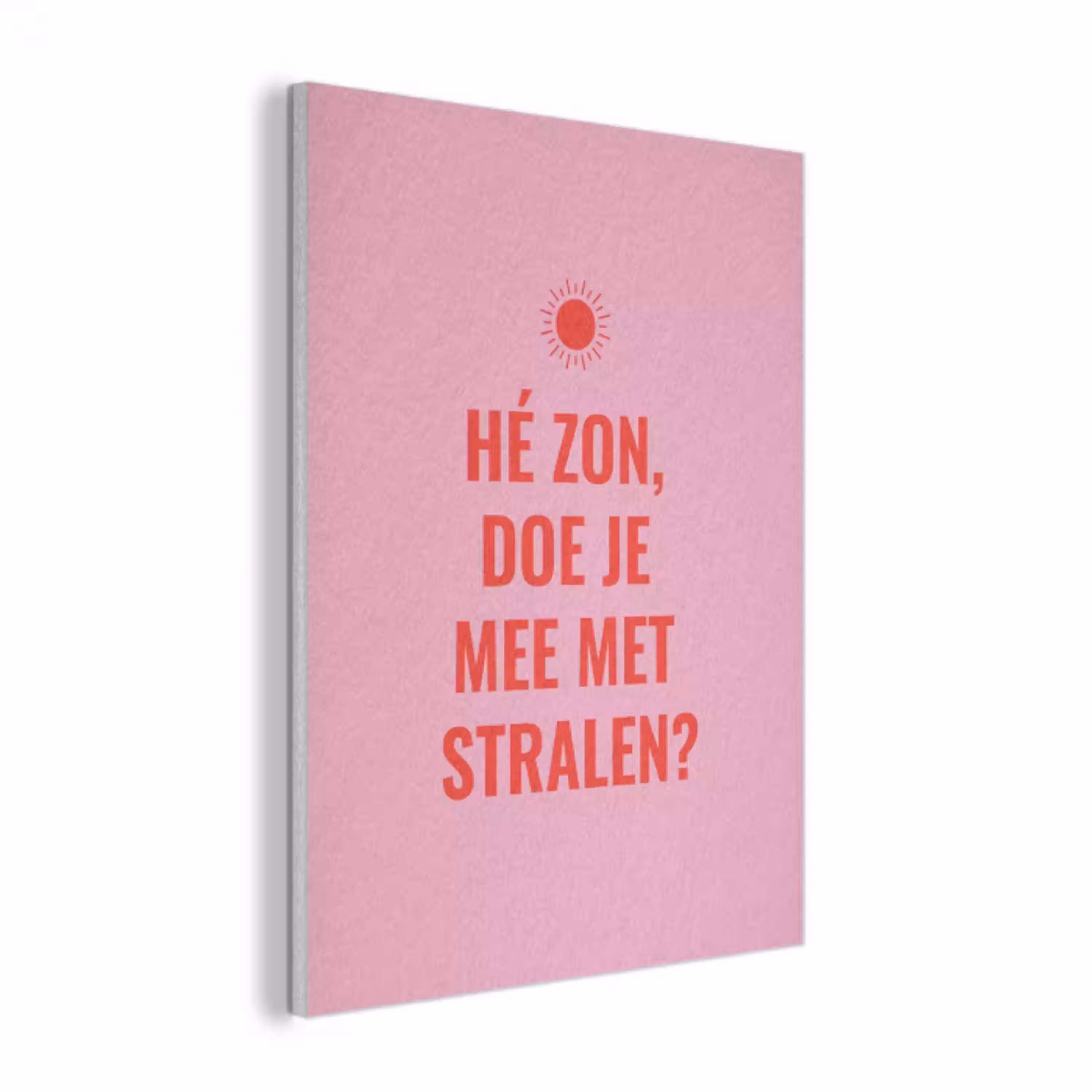 Roze - Zon - Quote PET vilt klein -3d