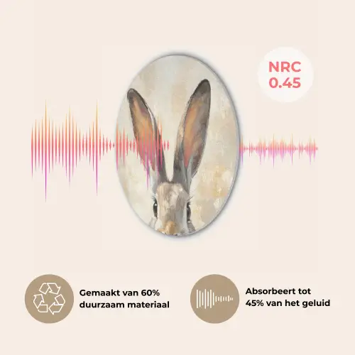 Haas - Oren - Bruin Akoestische PET Vilt - Rond klein -USP_NL