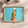 Papegaai - Koksmuts - Grappig - Vogel Dienblad Rechthoek middel -USP_Formaat