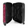 Felroze slangenprint NBS - Handbagage koffer - Volwassenen Unisex middel -binnenkant