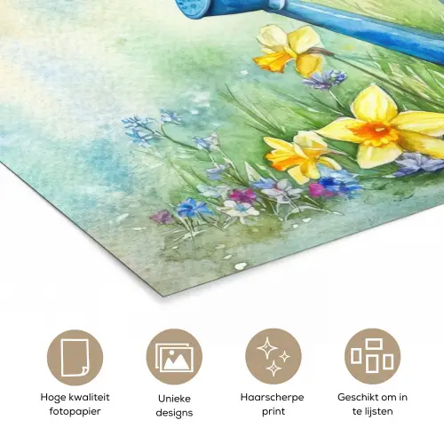 Gieter - Lavendel - Bloesems poster papier klein -closeup_NL