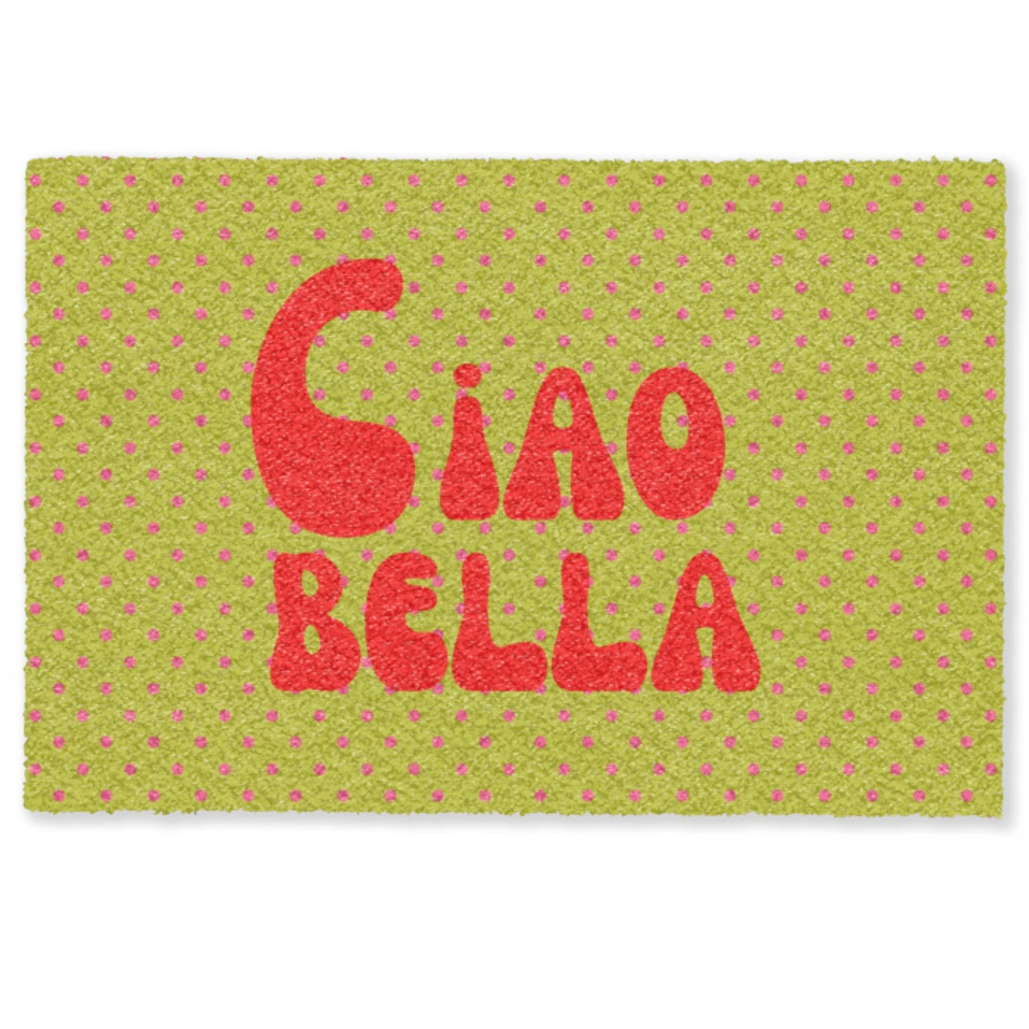 Ciao bella - Rood - Groen - Stippen Deurmat klein -zkaufland3d