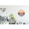 Zonsondergang - Strand - Zand Wandcirkel aluminium klein -kinderkamer