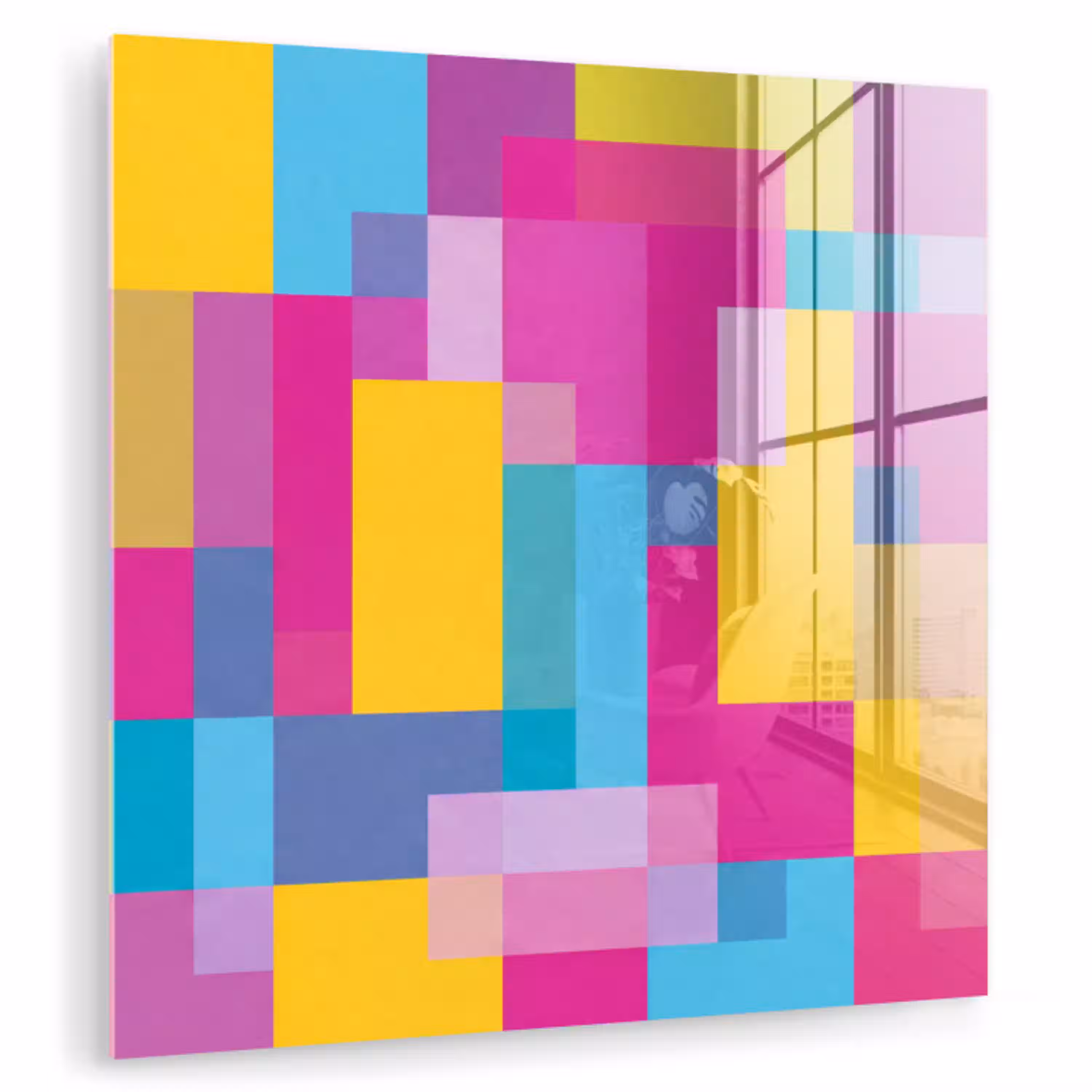 Abstract - Geometrisch - Kunst - Kleurrijk - Modern plexiglas 5mm klein -zzzproduct_nieuw