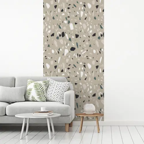 Terrazzo - Patroon - Groen fotobehang vinyl groot 64 -woonkamer