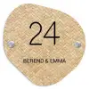 Gevlochten - Riet - Klassiek Naambord Organisch middel -3d