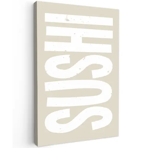 Sushi - Eten - Decoratie - Vintage canvas 2cm klein -z3d