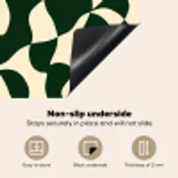 Groen - Organische vlakken - Crème Inductie beschermer vinyl 3mm middel 274 -vsfeer4_ENG
