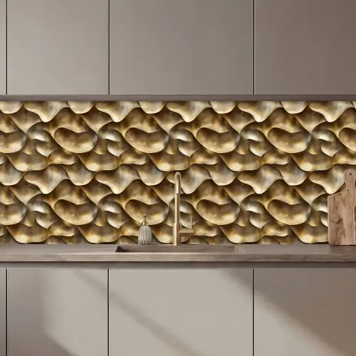 Abstract - Antiek - Goud keuken achterwand 2 middel 871 zz_3dshopping