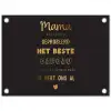 Spreuken - Quotes Mama Je Hebt Ons Al - Moeder - Moederdag cadeau voor mama - Goud tuinposter los doek klein -3d