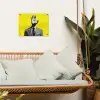 Pak - Hand - Geel tuinposter los doek klein -sfeer7