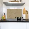 Beige - Marmer - Witte aders Inductie beschemer met haakjes klein 777 -sfeer2