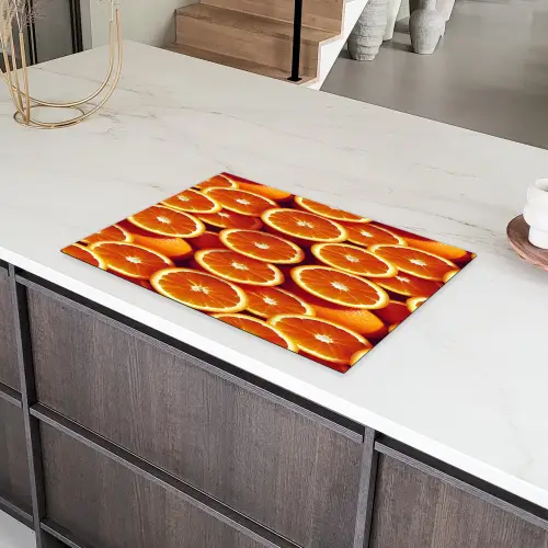 Sinaasappels - Oranje - Gesneden Inductie beschermer vinyl 3mm klein 276 -sfeer8