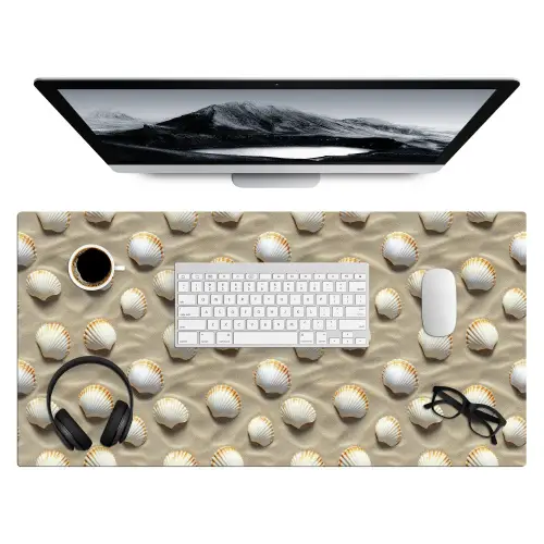 Schelpen - Zand - Maritiem Muismat XXL klein 681 -3d