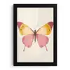 Vlinder - Illustratie - Roze fotolijst zwart zonder passe partout klein -3d