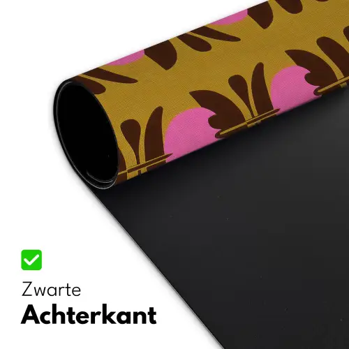 Abstract - Bloemen - Roze Muismat XXL klein 681 -sfeer2