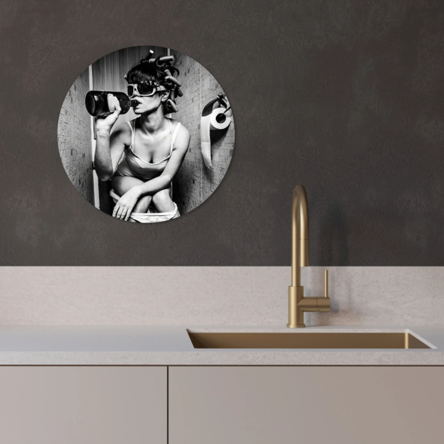 Ongewoon Koffiemoment KitchenYeah - Keuken - Wandcirkel Forex klein -sfeer1