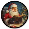 Kerstman - Kerst - Winter - Kerstboom Fotolijst rond zonder passe partout klein -3d