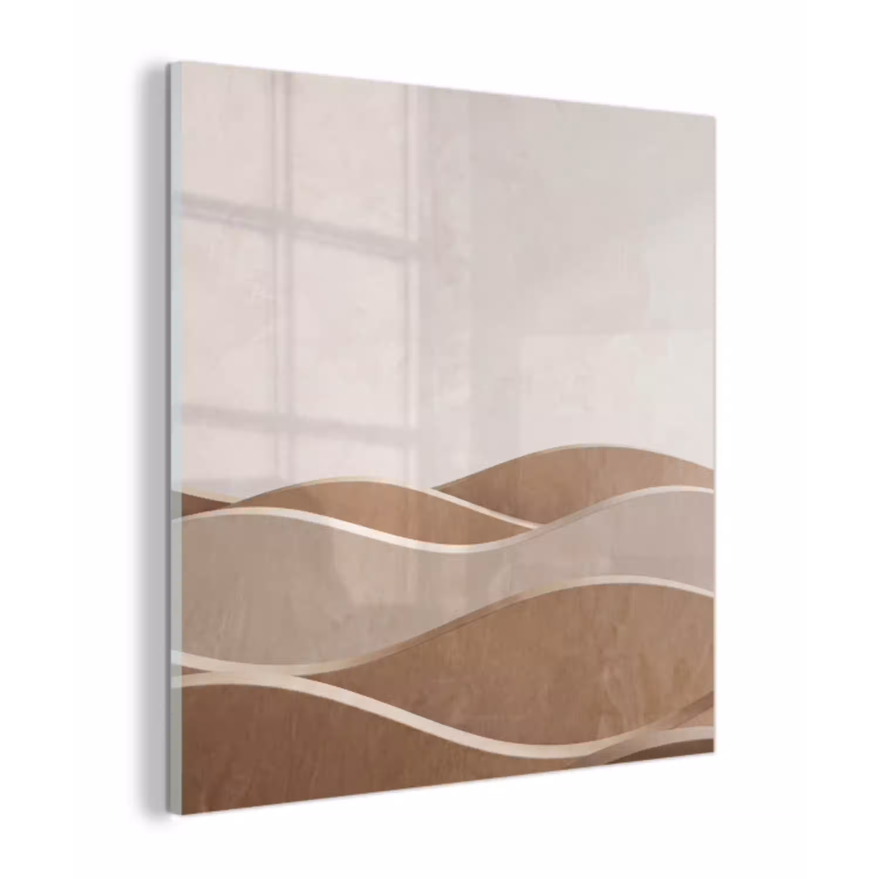 Abstract - Golven - Modern - Beige plexiglas 5mm klein -z3d