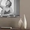 Vrouw - Spaghetti - Zwart - Wit PET vilt klein -sfeer6_closeup