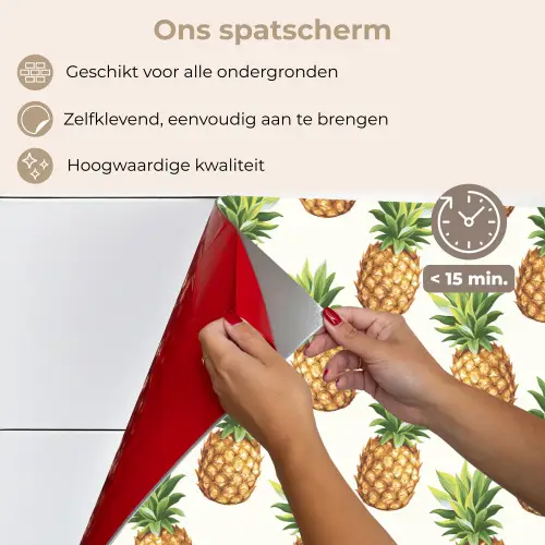 Vintage - Ananas - Blad keuken achterwand spatscherm klein 900 -spatscherm_NL