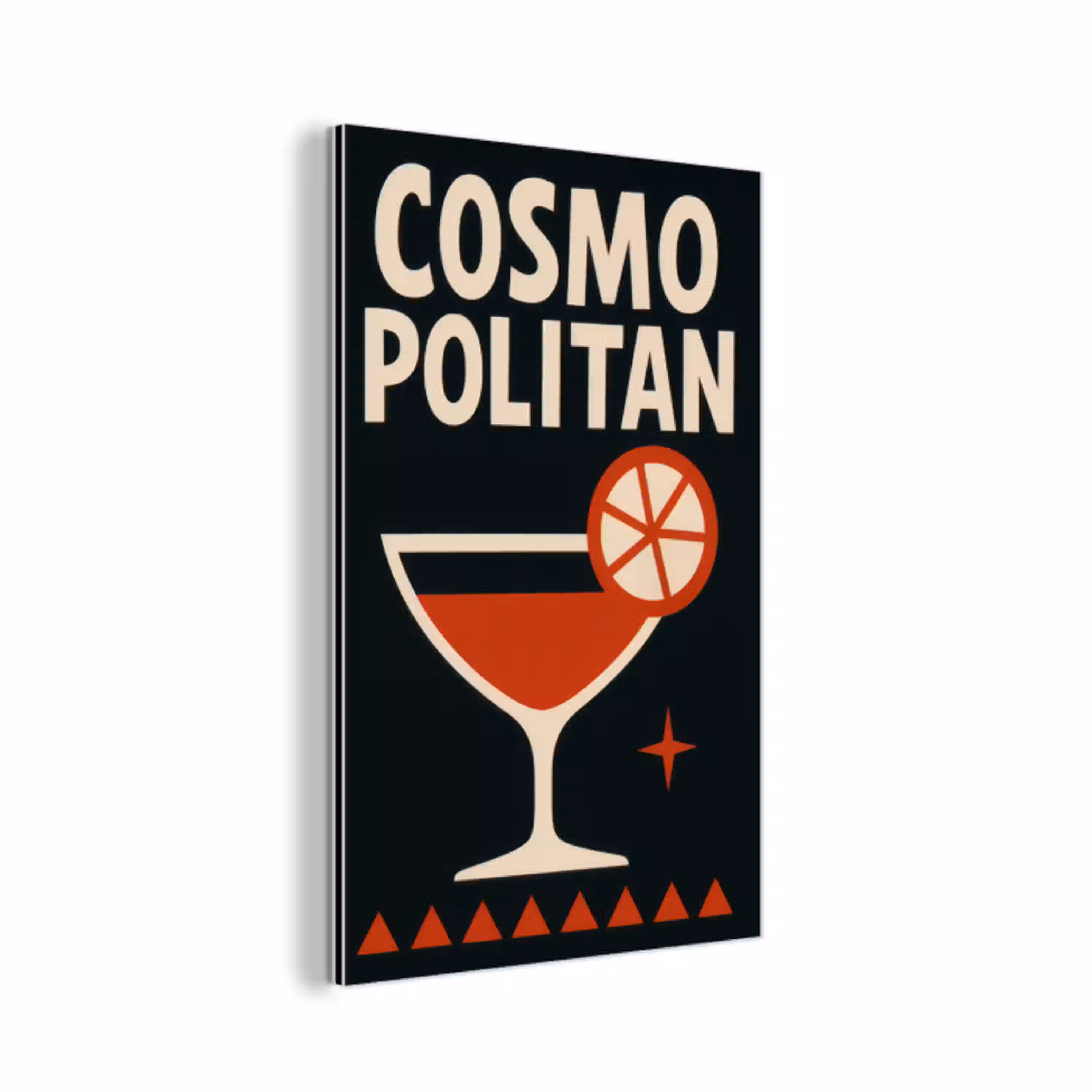 Cocktail - Zwart - Illustratie aluminium wit klein -3d