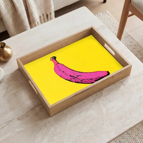 Banaan - Grafisch - Geel Dienblad Rechthoek middel -sfeer1