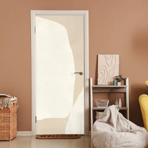 Beige - Abstract - Modern deurposter klein -sfeer1