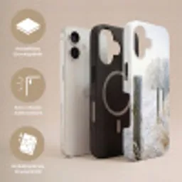 Hek - Sneeuw - Mist - Platteland - Nostalgisch Toughcase MagSafe Apple iPhone 17 klein -USP_Lagen_DE