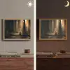 Konijn - Bos - Zonnestralen Light Box met batterij (Wandlamp) middel -sfeer3