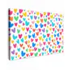 Hartjes - Kleurrijk - Patroon - Levendig canvas 2cm klein -z3d