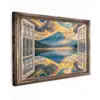 Doorkijk - Landschap - Bergen - Uitzicht - Raam canvas 2cm klein -z3d