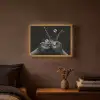 Whiskyglazen - Ijs - Spetters - Zwart Light Box met batterij (Wandlamp) middel -sfeer4