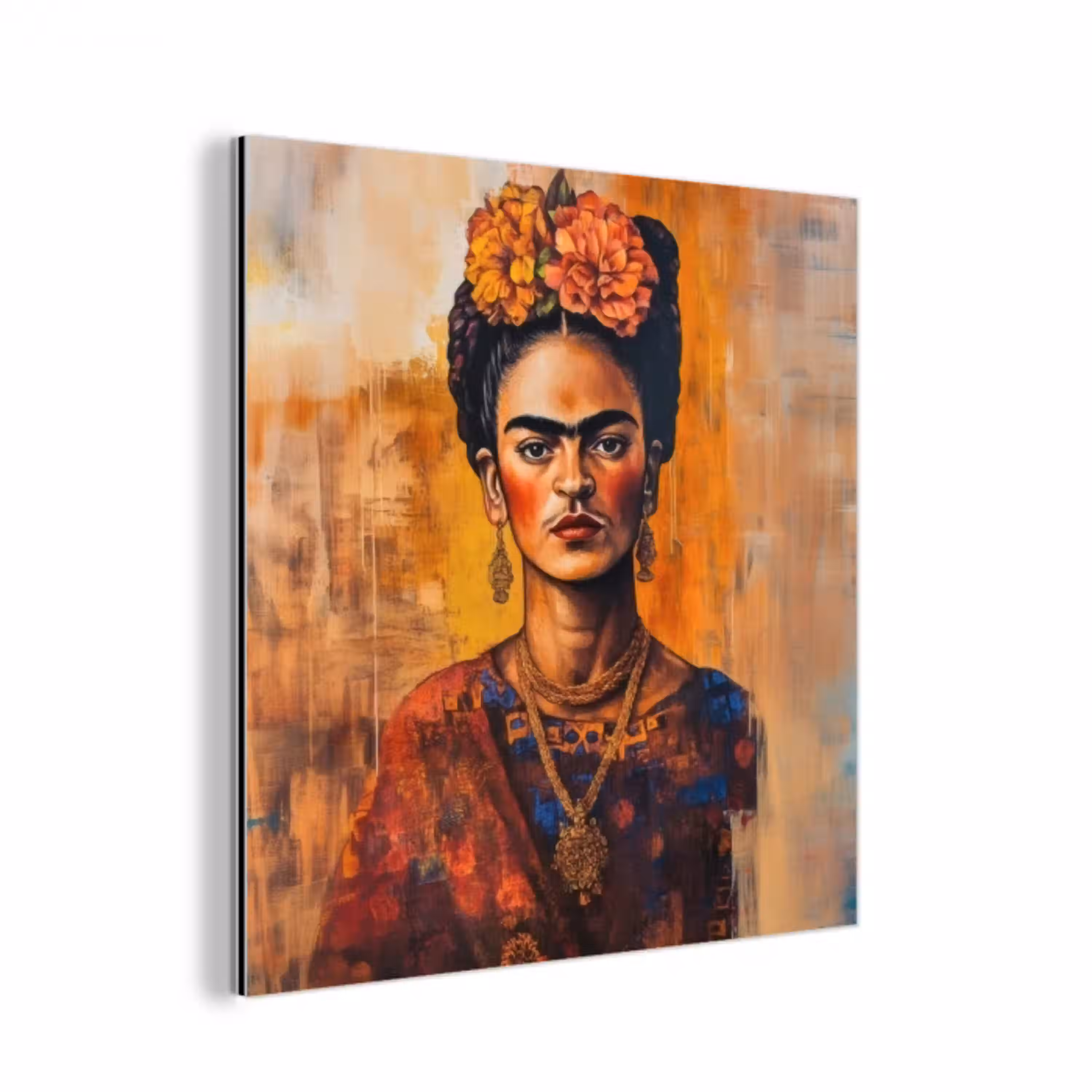 Portret - Sieraden - Schilderachtig aluminium wit klein -3d