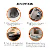 Bloemen - Blauw - Abstract Inductie beschermer vinyl 3mm klein -zzzzzzz-td-werking