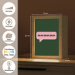 Tekstwolk - BLAH BLAH BLAH - Roze Light Box met kabel (Wandlamp) klein -USP_websiteoverzichtDE