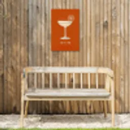 Cocktail - Oranje - Zomer - Quote Tuinposter op houten frame 2 cm dik klein -sfeer4