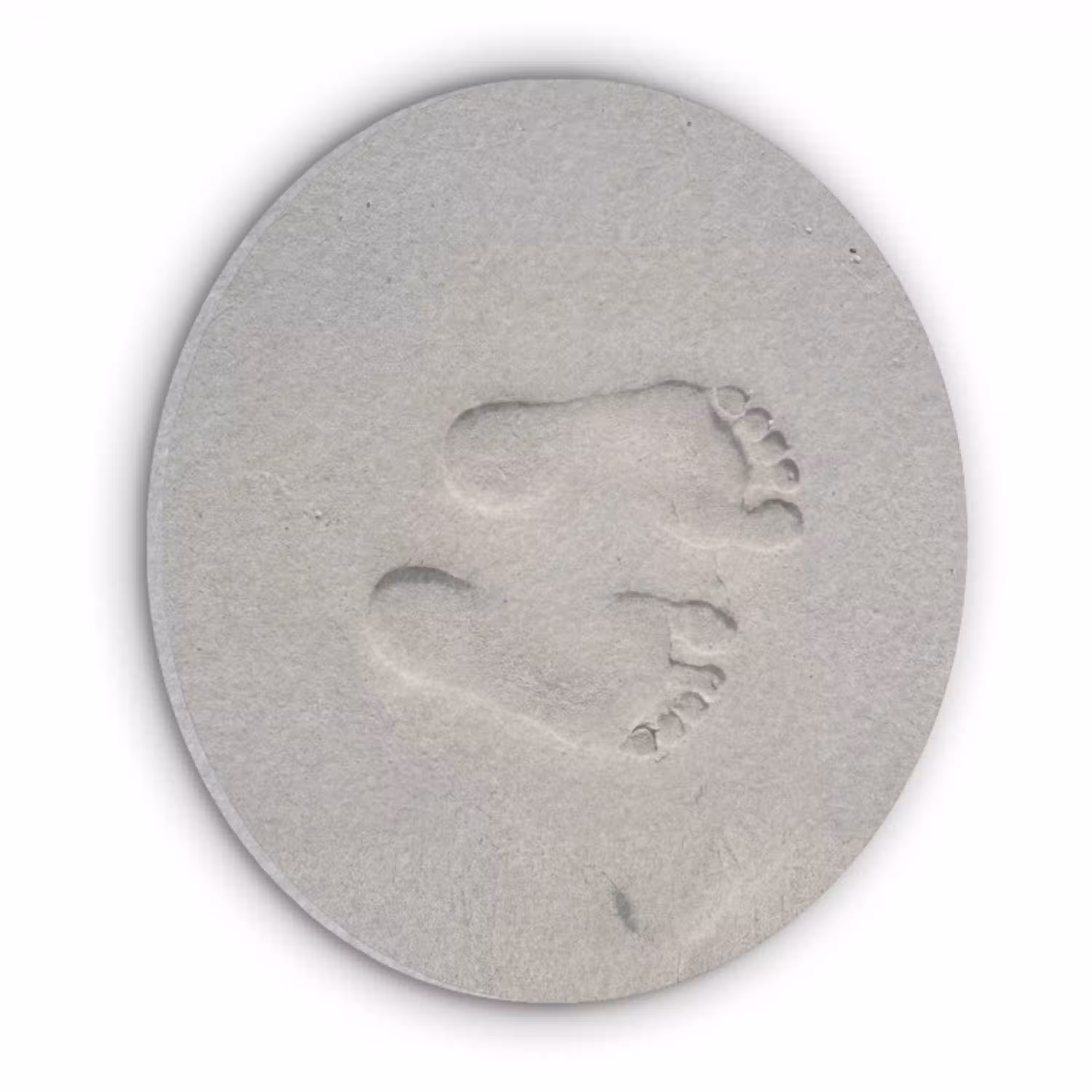 Voeten - Afdrukken - Zand Akoestische PET Vilt - Rond klein -3d