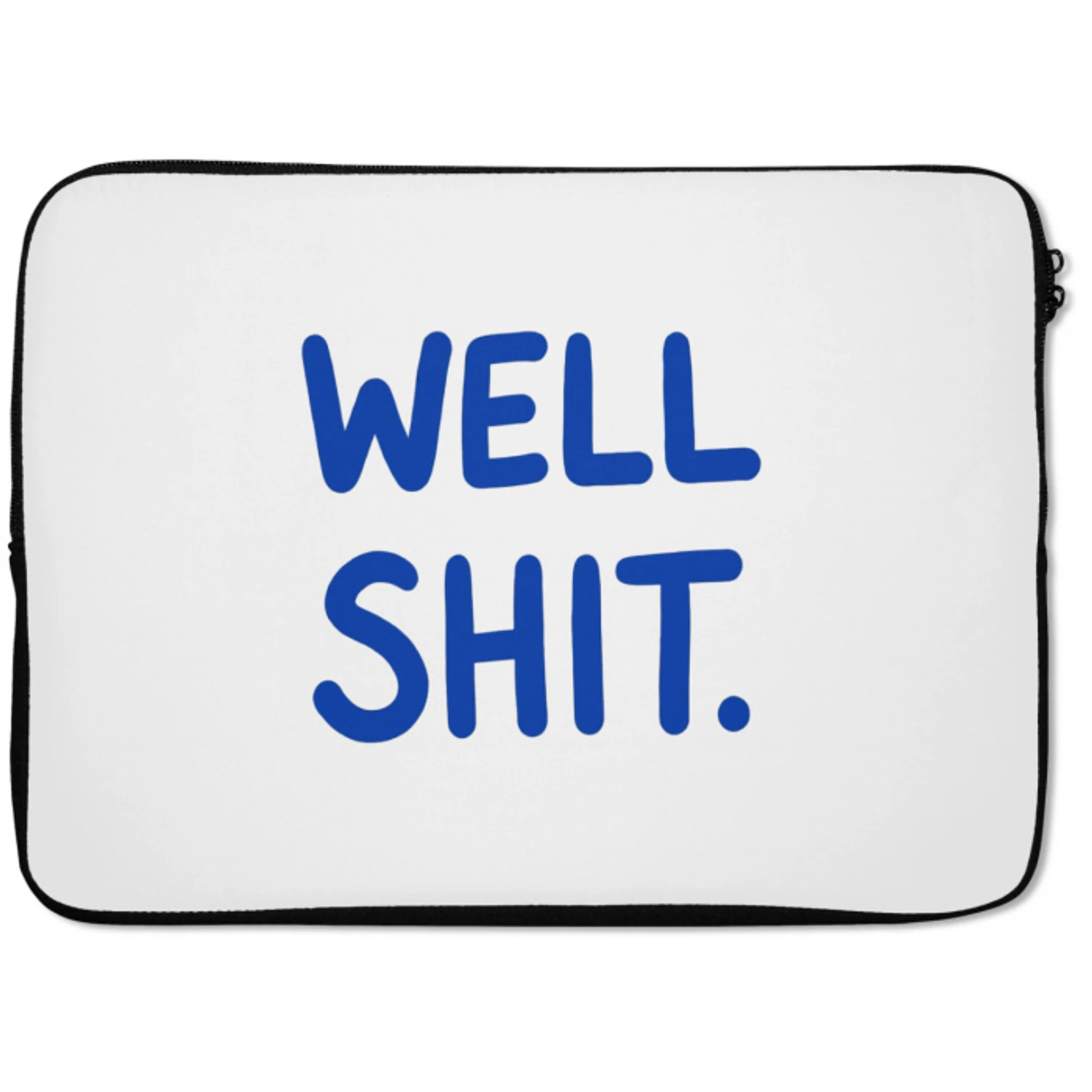 Blauw - Quote - Wit laptophoes neopreen klein -zkaufland3dotto
