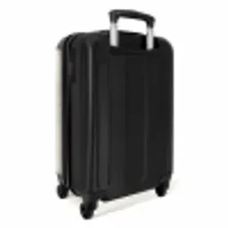 Linnen - Textuur - Beige NBS - Handbagage koffer - Volwassenen Unisex middel -achterkant